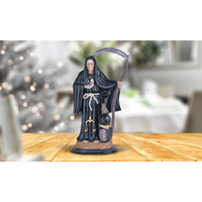 Figurine Santa Muerte noire 16 "H