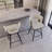 Linen Woven Bar Stool Set Of 2, 360 Swivel Counter Stools With Back And Footrest, Black Legs, Ideal For Kitchen Island And Bar Areas-1501575065