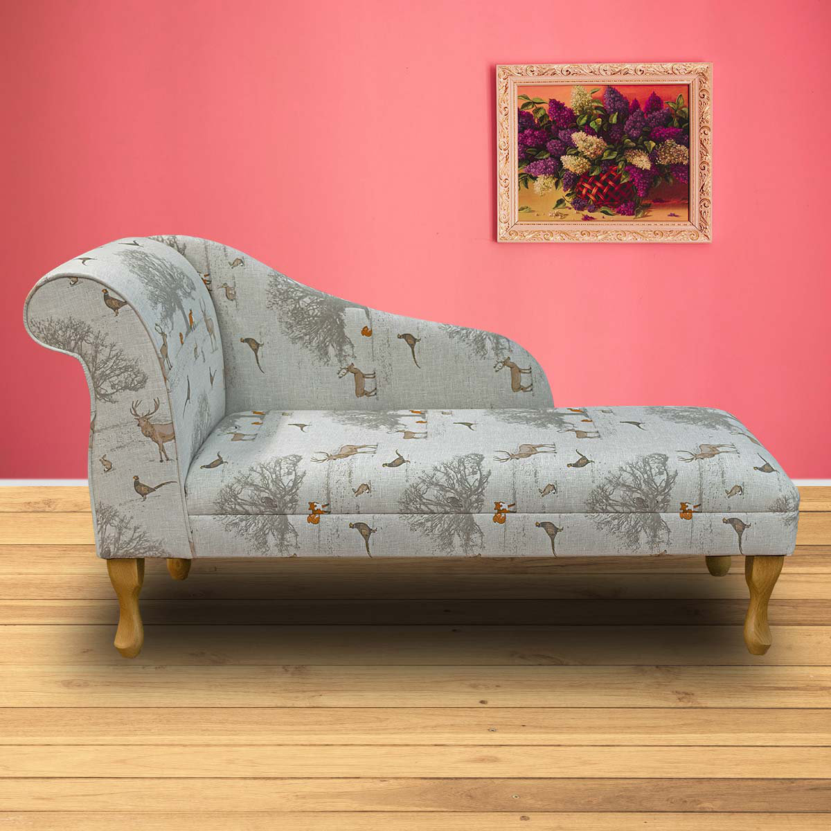 Patterned chaise store lounge