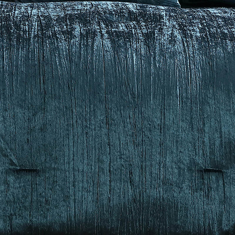 Turin Crinkle, Queen Comforter + 6 Additional Pieces, Blue