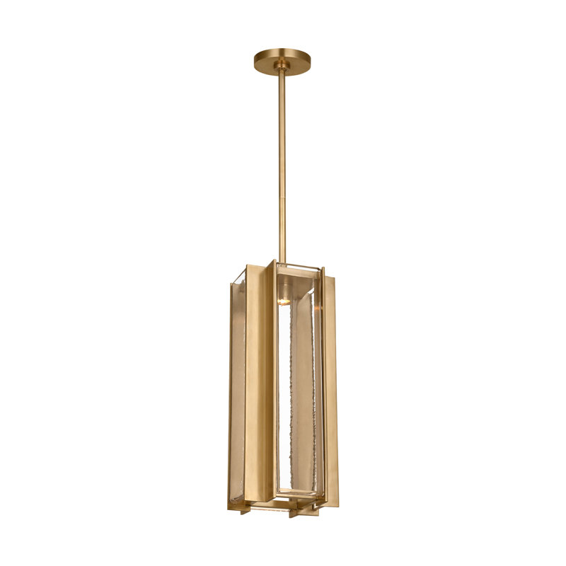 Maybeck 1 - Light LED Pendant, Hand Rubbed Antique Brass