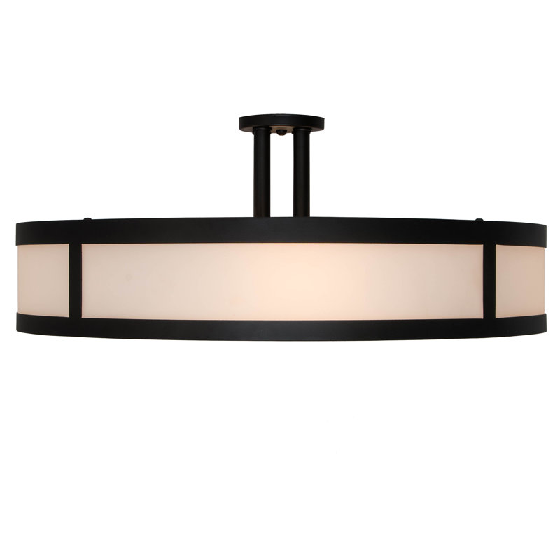 Smythe Glass Semi Flush Mount