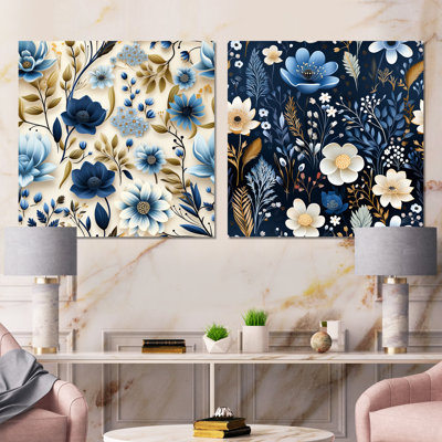 Lourmarin - Floral Canvas Prints Set Of 2
