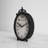 Ashvath Analog Quartz Movement / Crystal Tabletop Clock in Rustic Black