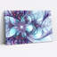 Motif de fractale tourbillonnante bleue et mauve avec toile dorée-2122764171