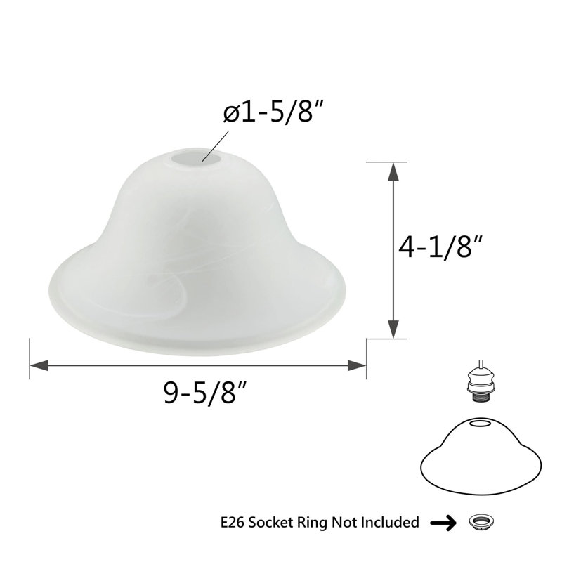 4.13'' H Glass Glass Shade