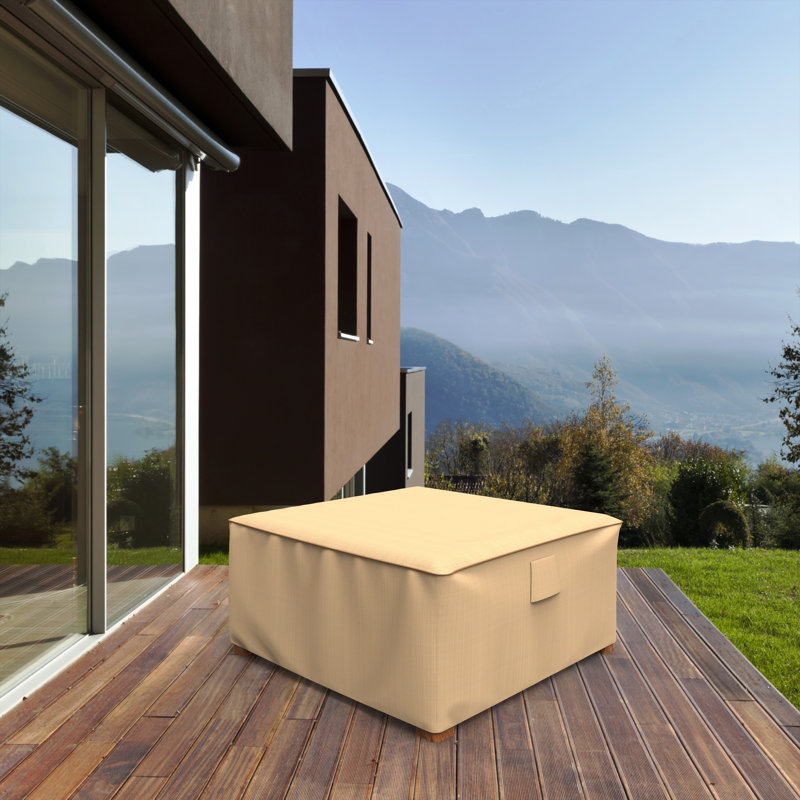 Ivan Outdoor Square Side Table/Ottoman Cover, Extra Large - 16"H x 36"W x 36"L