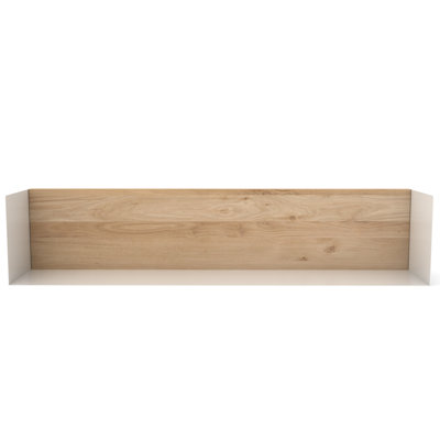 U Oak Solid Wood Accent Shelf