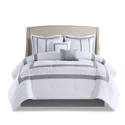 Hotel Style Embroidered 8 Piece Comforter Set