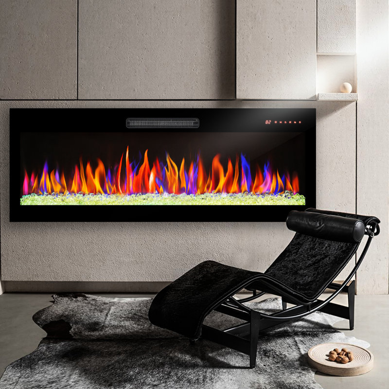 Electric Fireplace 50 Inch, Remote Controlled, Abundant Flame & Colors, 5000 /H Heat, 11 Temp Ranges, Advanced Technology Inch Fireplace, Tempered Glass Front, Multiple 1400W Heating,