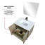 30 po De meuble-lavabo l 20 po x P 20 po avec comptoir en quartz blanc, robinet en métal et 28 miroirs