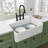 30 inch White Ceramic Farmhouse Kitchen Sink with Deep Apron Front and Undermount Installation
