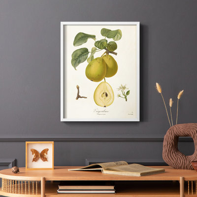 Vintage Pears III, reproduction encadrée - bois massif