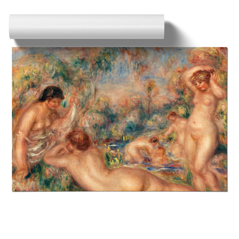 Bathers by Pierre Auguste Renoir - Frameless Print, 30cm H x 42cm W x 0.1cm D