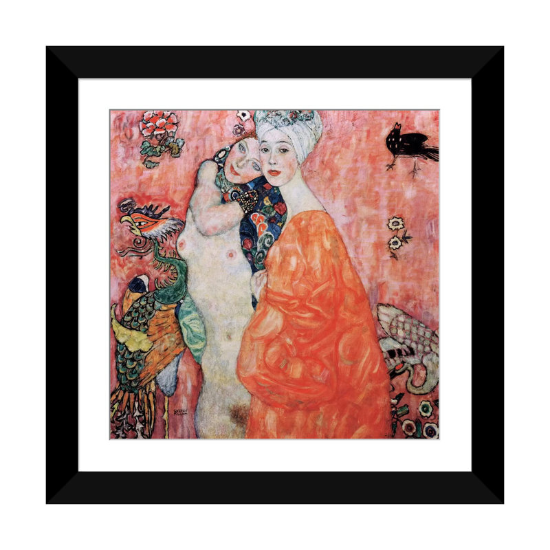 «The Friends (Die Freundinnen) 1916» par Gustav Klimt, impression sur toile tendue, H 24 po x l 24 po x P 1 po, Blanc
