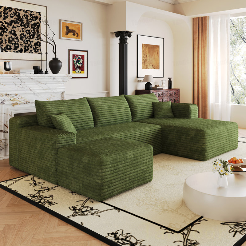 Cloud Sectional Sofa,Modern  Upholstered Couches, Comfort L Shaped Sofa for Living Room,Deep Seat Corner Couch,No Assembly Required,