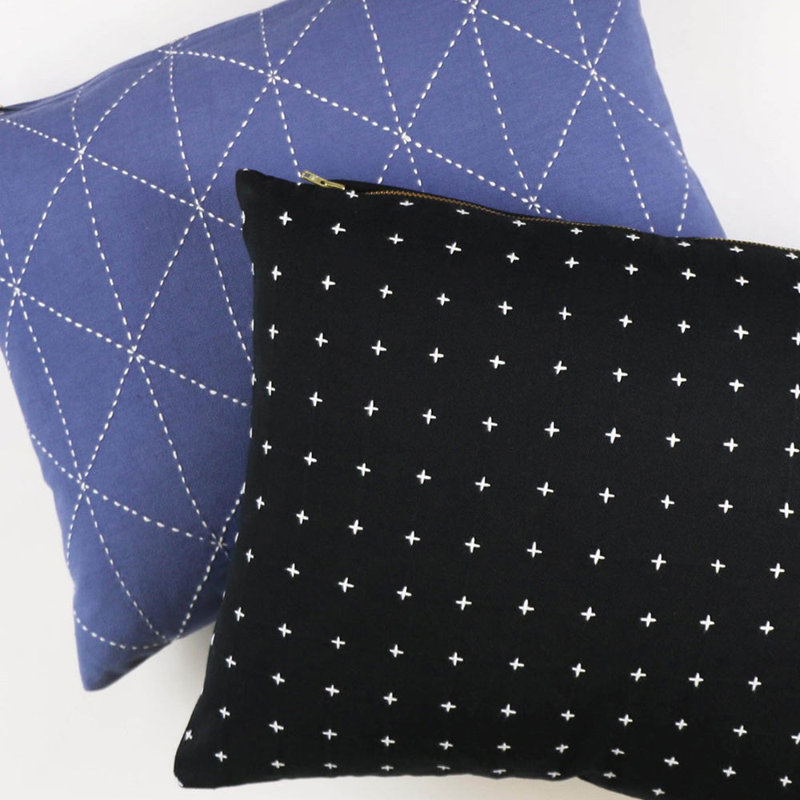 Lumbar Pillow Cover & Insert, Charcoal, 12" H x 16" W