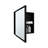 21.1" H x 19.7" W Mirror Medicine Cabinet, One door with Four interior Shelves for Bathroom, Kitchen Black-185630494