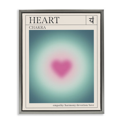 «Heart Chakra Meditation», art mural encadré flottant