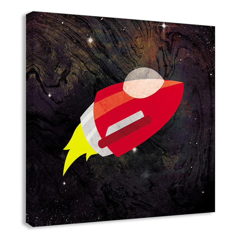 «Spaceship Adventure Two», art sur toile, H 16 po x l 16 po x P 1,5 po