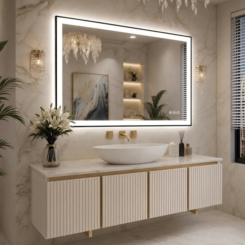 Miroir de salle de bain Lunara, 40 po x 30 po