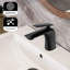Robinet de salle de bain noir mat haut, fabrication en laiton à poignée simple avec contrôle de débit pour lavabo à débit maximal 1,2, meuble-lavabo et lavabo
