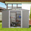8 X 6FT Outdoor Storage Shed W/Lockable Sliding Door Galvanized Steel Shed