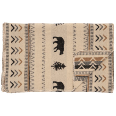 Wooded River Boulder Bed Scarf, King 106x24, Southwestern Bed Runner Throw for Mountain Home Bedroom