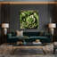 Légumes, fava, haricots, art mural sur toile verte-963688369