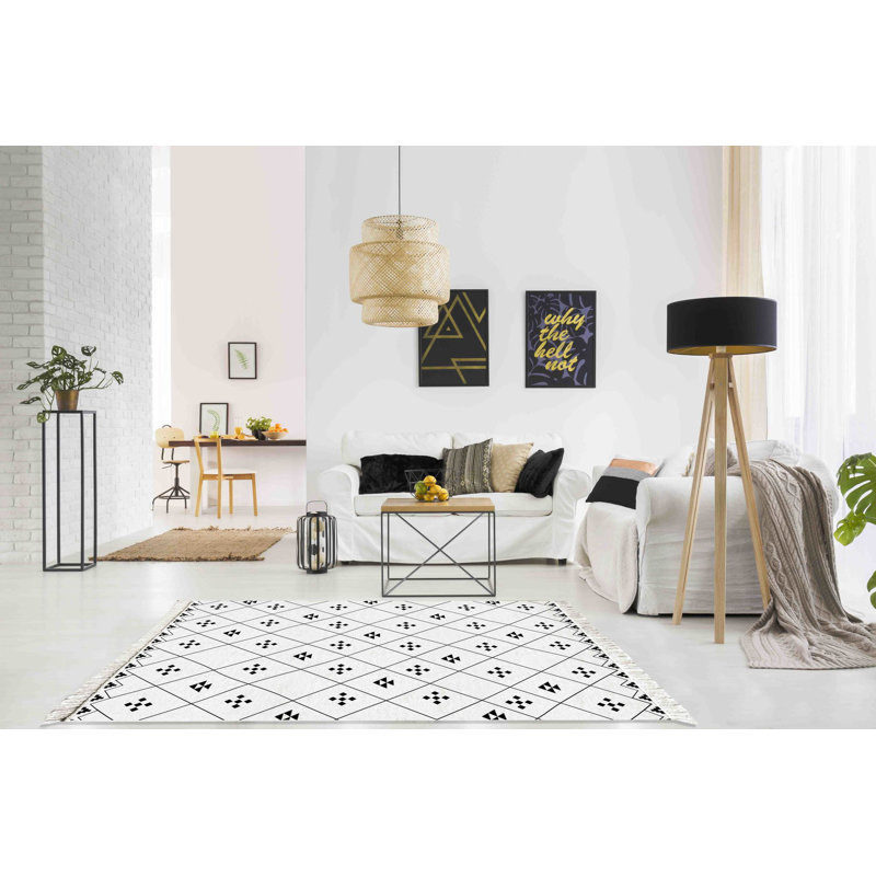 Croley Geometric Hand Woven 120cm X 180cm Area Rug