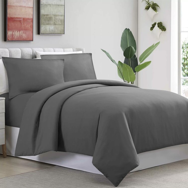 Humiston Solid Colour Duvet Cover Set with Pillowcases