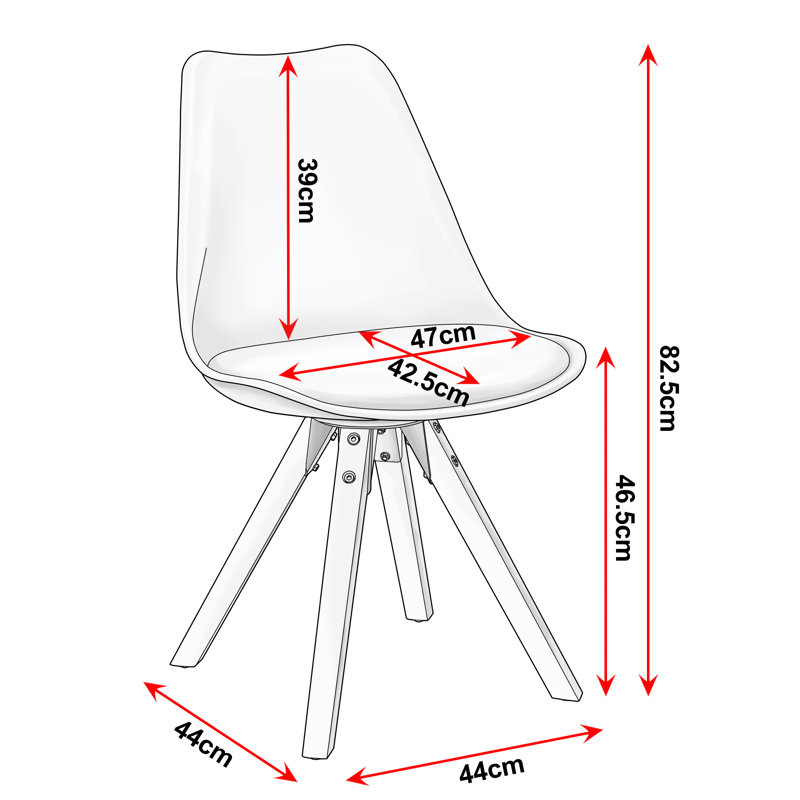Fall 46.5cm H Upholstered Side Chair, White
