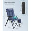Folding Recliner Chair, Adjustable 95°-150° High Back, Padded Camping Chair With Cup Holder-138563898-143065300