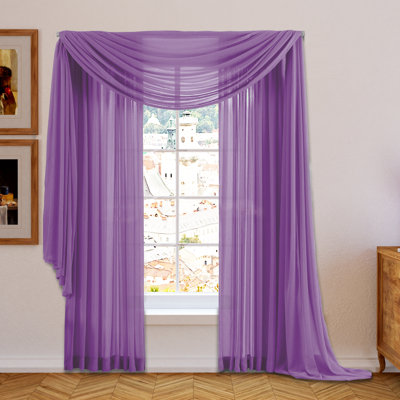 Daxin Sheer Voile Rod Pocket Curtain Panels