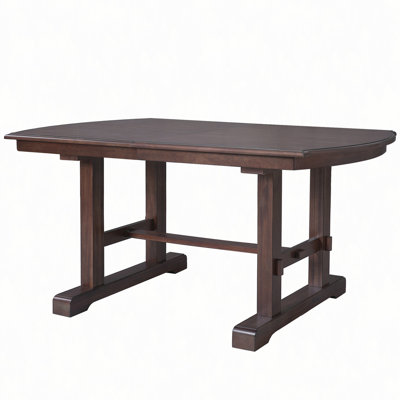 59"-77" Extendable Dining Table, Farmhouse Wooden Kitchen Table with Removable Leaf, Large Expanding Table for 4-8
