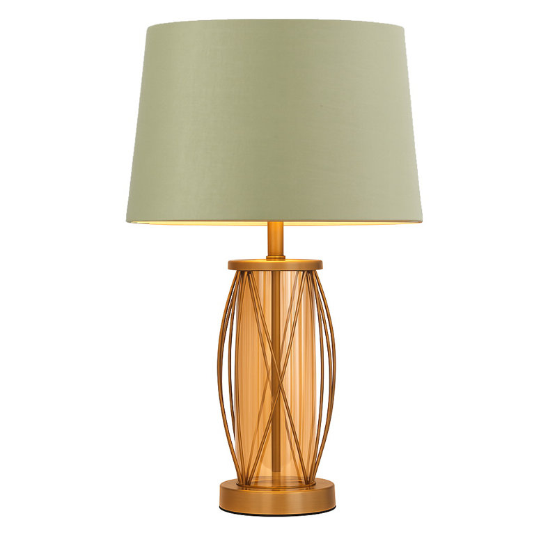 Alexarae 50cm Table Lamp, Gold, Green