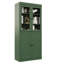 Bibliothèque 100% bois massif à 6 tablettes, portes Shaker et verre transparent, tablettes réglables, 32 po de largeur, 71,5 po de hauteur-290274064