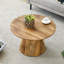 Table basse emboîtable, table basse de style médiéval-moderne, avec placage de grain de bois, ensemble de table basse ronde classique et de table d'appoint, salon simple, table de centre de bureau