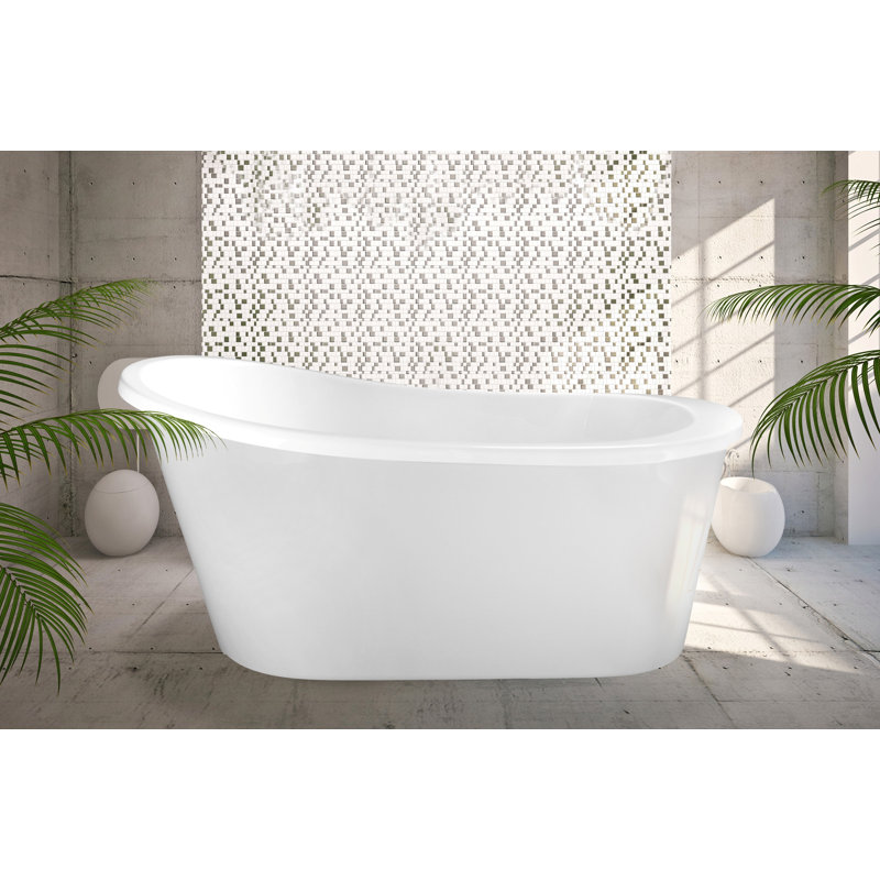 Isabel 58.5'' L Freestanding Soaking Bathtub