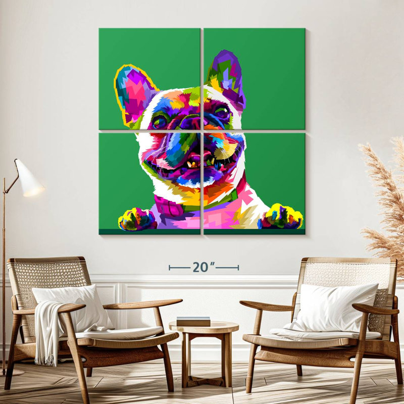 Brampt Abstract Bulldog, 57'' H x 57'' W