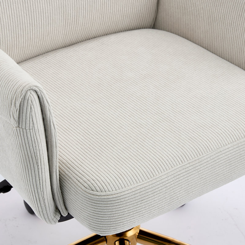 Chaise de bureau ergonomique à dossier moyen, Blanc