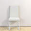 Modern White Pu Dining Chairs, Chrome Metal Legs For Kitchen & Home