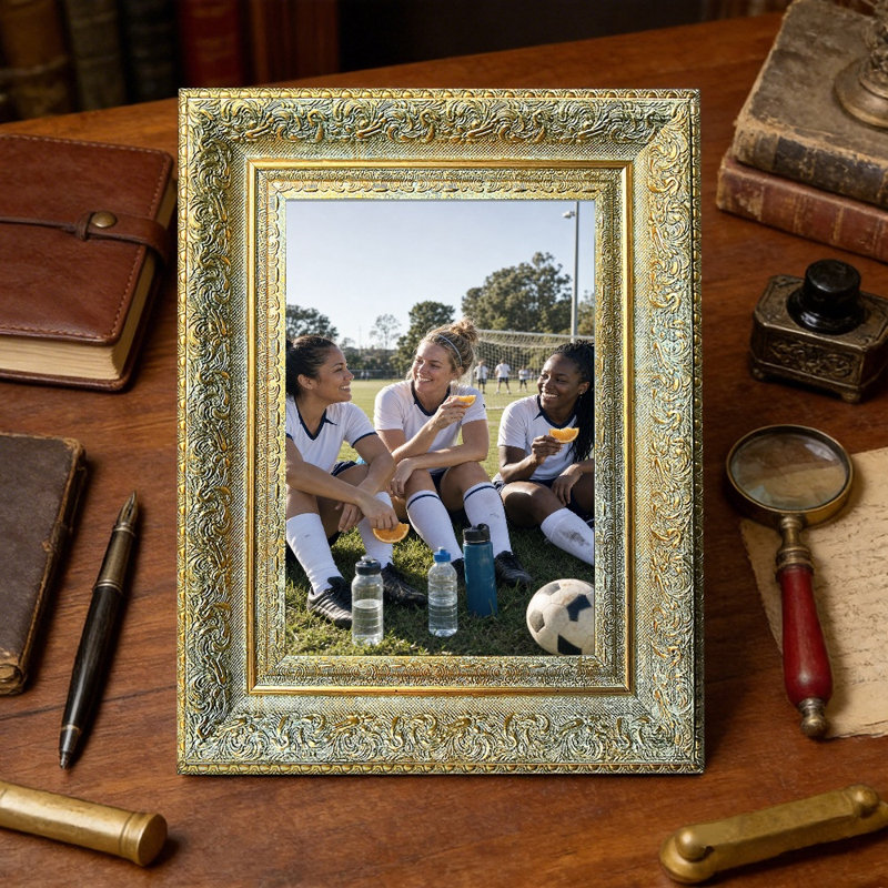Cadre photo doré antique 1PC pour présentation de photos et d'anniversaires 5 "x 7"