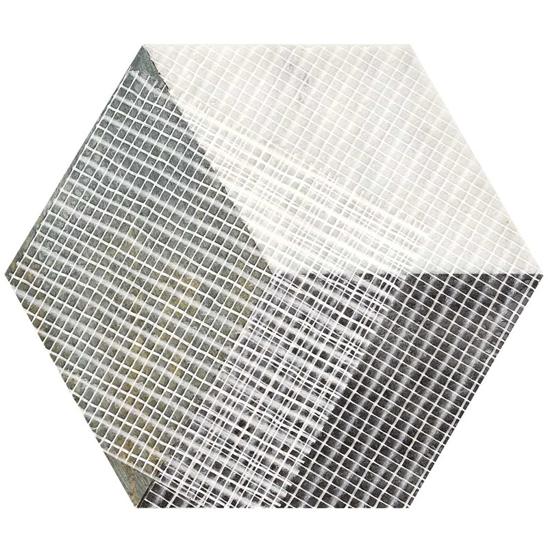 Havasar 8x9 Hexagon Polished Marble Mosaic Tile
