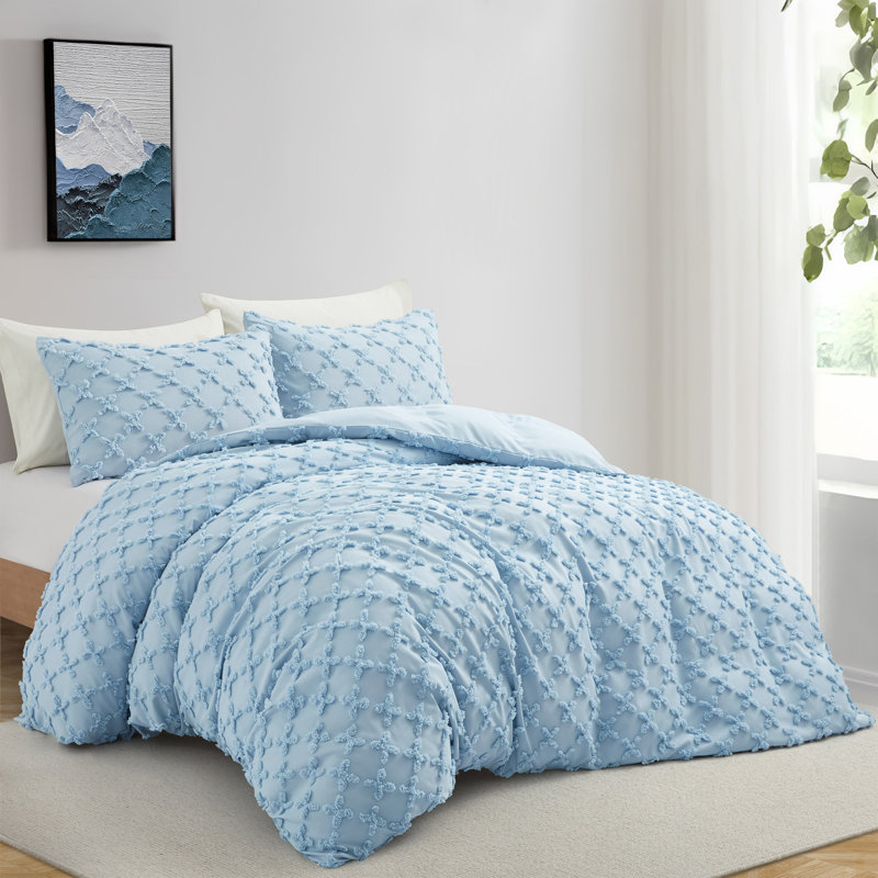 Polyester Duvet Cover, King Duvet Cover, Light Blue