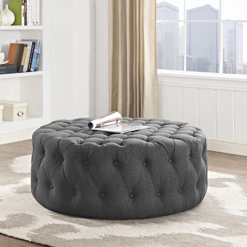 Repose-pieds Copper Grove Harrison, Polyester gris