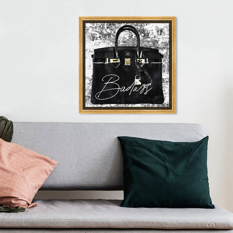" Super Birkin Women Handbags ", Gold Framed, 40" H x 40" W 