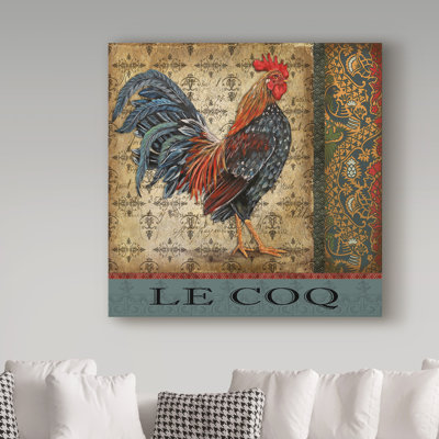 Deagen «Vintage Le Coq 4», affiche vintage sur toile tendue