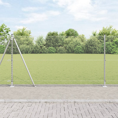 Vidaxl Hexagon Fence Galvanised Steel