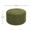 Velours côtelé velours côtelé, ton olive, style rond avec texture lisse et confort, P 29,89 po, idéal pour un décor moderne, revêtement de conception élégante, fabrication en contreplaqué, largeur de 16,73 po de largeur-547436156